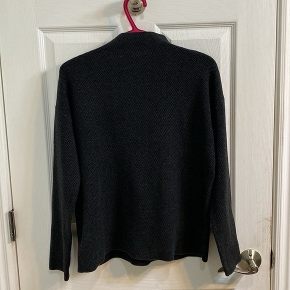 Max Studio Mock Turtleneck Sweater Dark Grey Womens Size Large Lightweight Fall - Picture 6 of 6